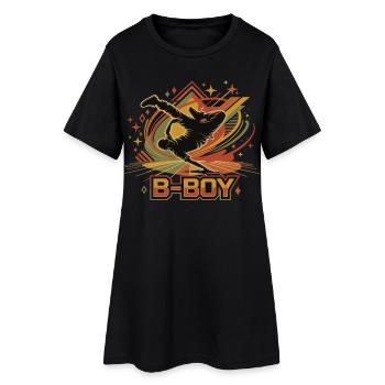 B-Boy Breakdance Hip Hop Streetstyle - Women’s T-Shirt Dress - black - Front