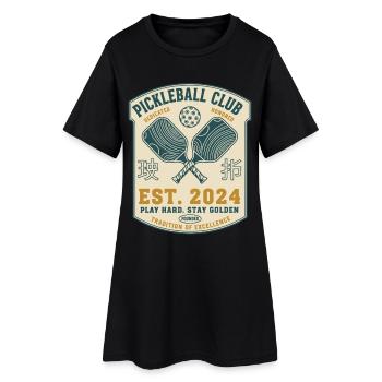 Pickleball Club Est 2024 Funny Player Love - Women’s T-Shirt Dress - black - Front