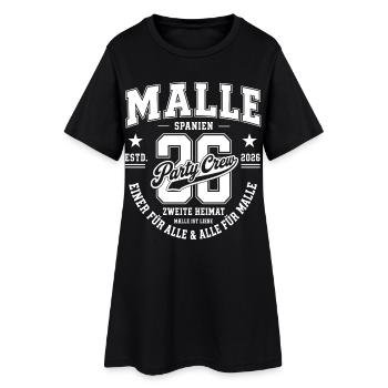 Malle 2026 Party Crew Zweite Heimat - Frauen T-Shirt-Kleid - Schwarz - Vorne