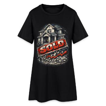 Agent immobilier Courtier - Robe T-shirt Femme - noir - Devant