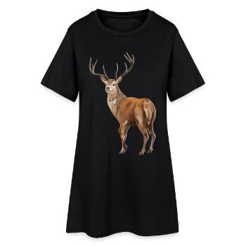Weisswedelhirsch White-Tailed Deer - Women’s T-Shirt Dress - black - Front