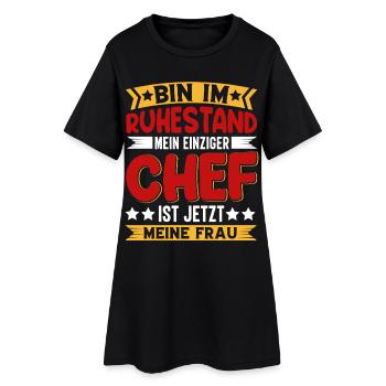 Rente Pension Ruhestand Rentner 2026 - Frauen T-Shirt-Kleid - Schwarz - Vorne