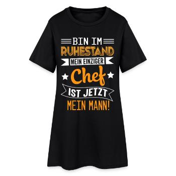 Rente Pension Ruhestand Rentner 2026 - Frauen T-Shirt-Kleid - Schwarz - Vorne