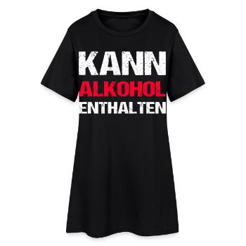 Kann Alkohol Enthalten Malle Party Saufen - Frauen T-Shirt-Kleid - Schwarz - Vorne