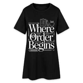 Professeur principal Où Ordre Professeur de classe - Robe T-shirt Femme - noir - Devant