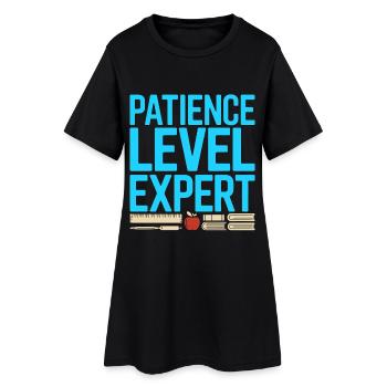 Enseignant principal Niveau de patience Éducateur expert - Robe T-shirt Femme - noir - Devant
