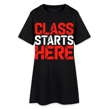 Homeroom Teacher Class Starts Here Loves Education - Frauen T-Shirt-Kleid - Schwarz - Vorne
