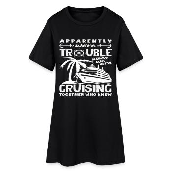 Groupe drôle de Difficulté à Croisiser Ensemble - Robe T-shirt Femme - noir - Devant