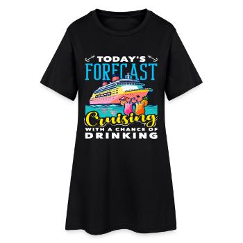 Prédiction : Probabilité de consommation d’alcool en croisière - Robe T-shirt Femme - noir - Devant