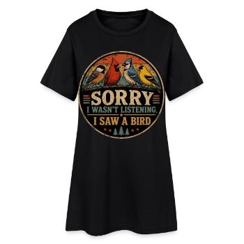 Passionsvögel Humor Geschenk Ornithologie - Frauen T-Shirt-Kleid - Schwarz - Vorne