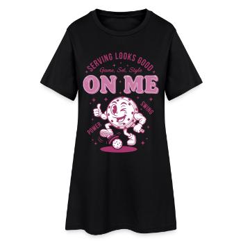 Pickleball Funny Player Love Pickleball On Me - Women’s T-Shirt Dress - black - Front