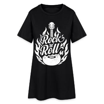 Rock and Roll - Women’s T-Shirt Dress - black - Front