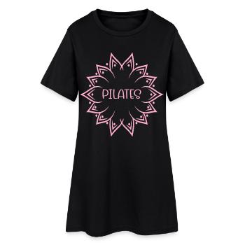 Fleur de Pilates - Robe T-shirt Femme - noir - Devant