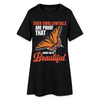 Entomologie Amateur Papillon Insecte Tigre de l’Est - Robe T-shirt Femme - noir - Devant