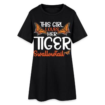 Tigre Queue d’hirondelle Amateur Papillon Insecte Tigre - Robe T-shirt Femme - noir - Devant