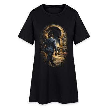 Agent immobilier Courtier - Robe T-shirt Femme - noir - Devant