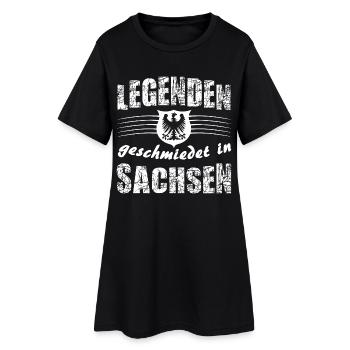 Legenden aus Sachsen - Frauen T-Shirt-Kleid - Schwarz - Vorne