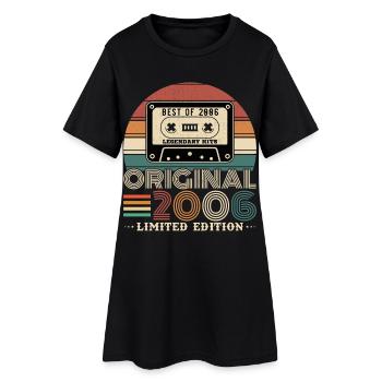 2006 Vintage Rétro Cadeau d’anniversaire - Robe T-shirt Femme - noir - Devant