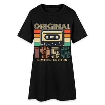 1956 Vintage Retro Birthday Gift - Women’s T-Shirt Dress - black - Front