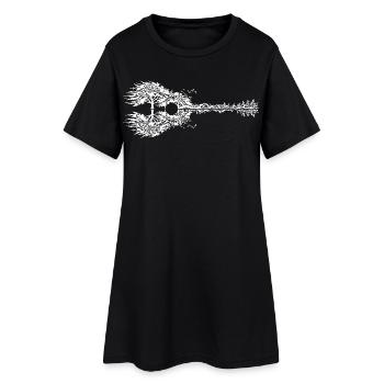 Guitar made of plants - Women’s T-Shirt Dress - black - Front