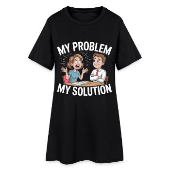 Professeur principal Mon problème Mon pictogramme Papa Maman - Robe T-shirt Femme - noir - Devant