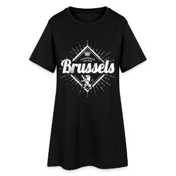 Brüssel in Europa Hauptstadt von Belgien Souvenir - Frauen T-Shirt-Kleid - Schwarz - Vorne