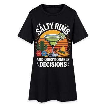 T-shirt Margarita avec des jantes salées - Robe T-shirt Femme - noir - Devant