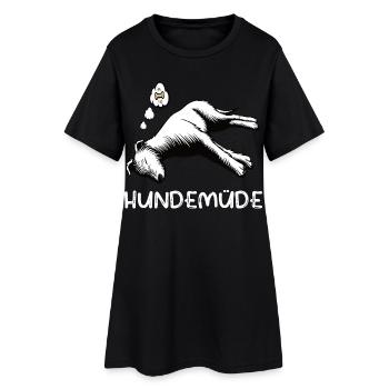 Hundemüde Irischer Wolfshund Wolfshundbesitzer - Frauen T-Shirt-Kleid - Schwarz - Vorne