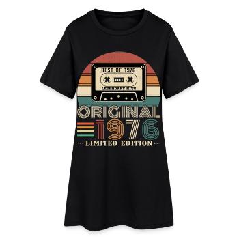 1976 Vintage Retro Geburtstagsgeschenk - Frauen T-Shirt-Kleid - Schwarz - Vorne