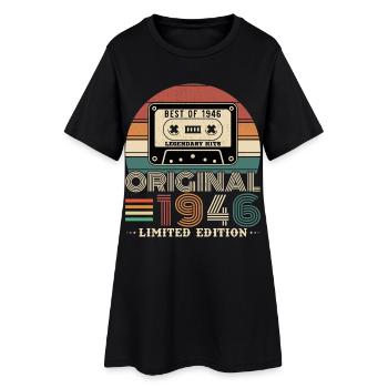 1946 Vintage Rétro Cadeau D'anniversaire - Robe T-shirt Femme - noir - Devant