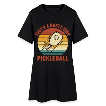 Pickleball C’est un amour drôle de Dink Méchant - Robe T-shirt Femme - noir - Devant