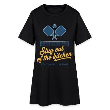 Joueur de pickleball adore le pickleball, reste en dehors de la - Robe T-shirt Femme - noir - Devant