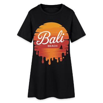 Bali mit Sonnenuntergang Geschenk für Bali Fans - Frauen T-Shirt-Kleid - Schwarz - Vorne