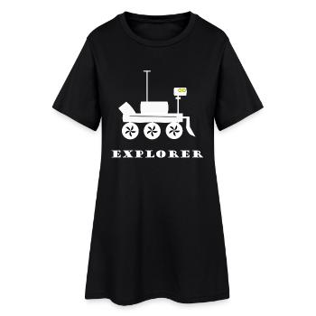 Expeditionrover Illustration Mars - Frauen T-Shirt-Kleid - Schwarz - Vorne
