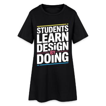 Les étudiants éducateurs en design apprennent le design graphique - Robe T-shirt Femme - noir - Devant