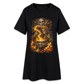 Dia de los Muertos Witch - Robe T-shirt Femme - noir - Devant