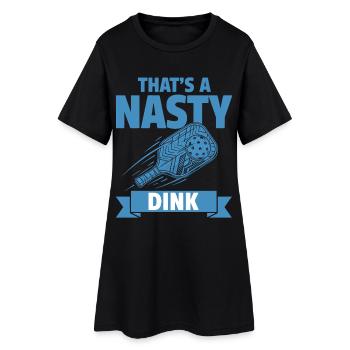 Joueur drôle de pickleball qui est un vilain amour - Robe T-shirt Femme - noir - Devant