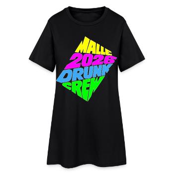 Malle 2026 Équipe Ivre - Robe T-shirt Femme - noir - Devant