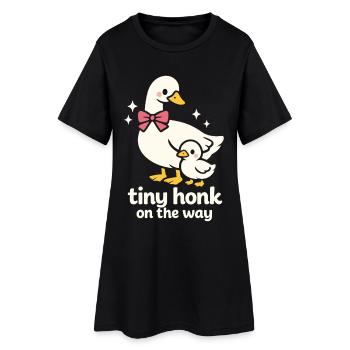 Tiny Honk - Frauen T-Shirt-Kleid - Schwarz - Vorne