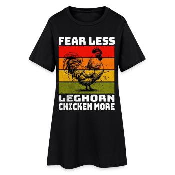Poulet Leghorn Poulets Leghorn - Robe T-shirt Femme - noir - Devant