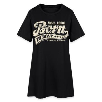 Born in May 1996 - Geburtstag - Geschenk - Frauen T-Shirt-Kleid - Schwarz - Vorne