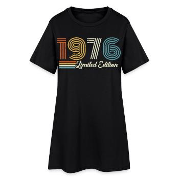 50e anniversaire 1976 Né en 1976 - Robe T-shirt Femme - noir - Devant