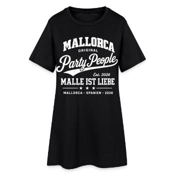 MALLE 2026 Party Les gens Malle sont Amoureux fondé en 2026 - Robe T-shirt Femme - noir - Devant