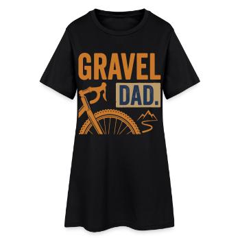 Gravel Dad Bike Mountain Bike Dad - Women’s T-Shirt Dress - black - Front