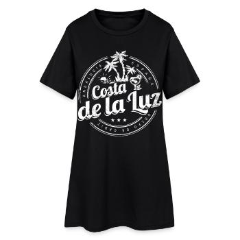 Costa de la Luz en Andalousie, Espagne, souvenir - Robe T-shirt Femme - noir - Devant