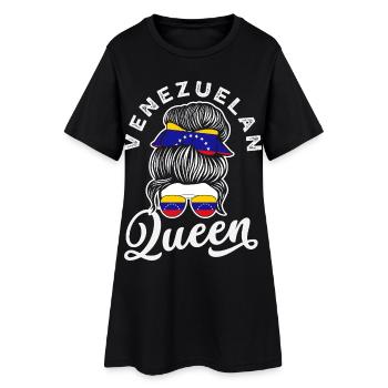Venezuela Flagge Stolz & Heimat Venezuela - Frauen T-Shirt-Kleid - Schwarz - Vorne