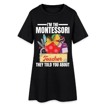 Schullehrer-Mitarbeiter-Methodenausbildung - Frauen T-Shirt-Kleid - Schwarz - Vorne
