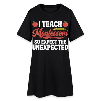 Montessori-Arbeiterbildungsmethode Montessori - Frauen T-Shirt-Kleid - Schwarz - Vorne