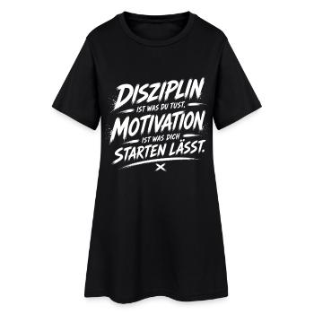 Discipline drives you: motivation to start - Women’s T-Shirt Dress - black - Front