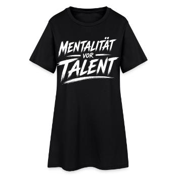 La mentalité avant le talent - Robe T-shirt Femme - noir - Devant